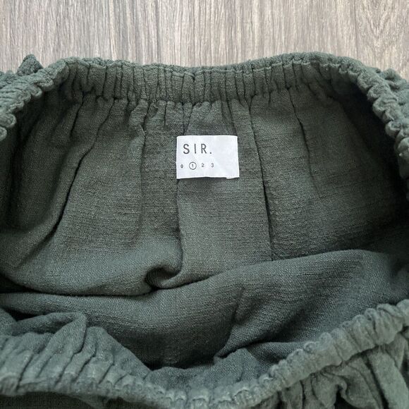 Sir The Label Revolve Chessa Strapless Ruffle Mini Dress Green Size US 4 - Picture 2 of 7